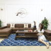 Ghế Sofa Gỗ Góc L Mẫu Chân Quỳ