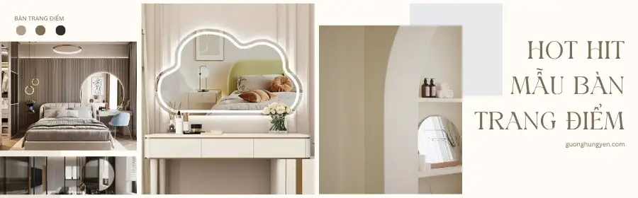 banner gương bàn trang điểm