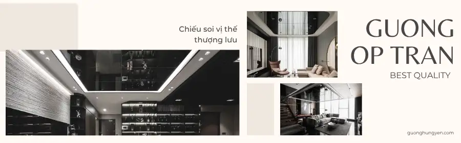 banner gương ốp trần