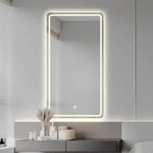 Gương Chữ nhật LED Hậu Bo góc