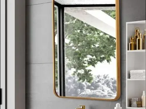 Gương chữ nhật viền thép