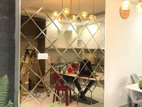Gương ghép trang trí màu trà