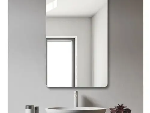 Gương nhà tắm chữ nhật bo góc